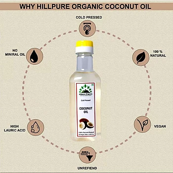 Hillpure Organic Coconut Oil (250ml)