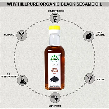 Hillpure Organic Black Sesame Oil (250ml)