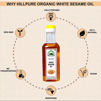 Hillpure Organic White Sesame Oil (250ml)
