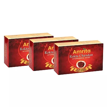 Amrita Rakta Chandana Soap (75g, Pack of 3)