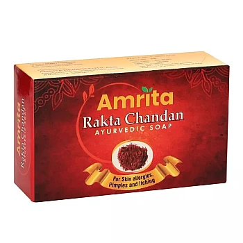 Amrita Rakta Chandana Soap (75g, Pack of 3)