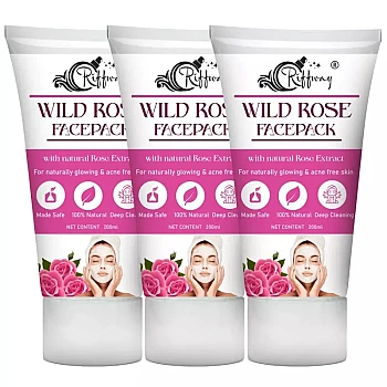 Riffway Wild Rose Face Pack (200ml, Pack of 3)