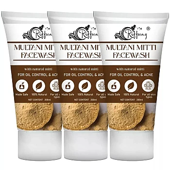Riffway Multani Mitti Face Pack (200ml, Pack of 3)