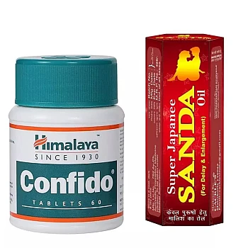 Cackle's Super Japanee Sanda Oil + Himalaya Confido Tablet For Men (15ml + 60caps) (1Pack)