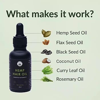 India Hemp Organics Hemp Hair Oil (30ml)