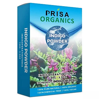 Prisa Organics Indigo Powder Hair (Black Color) (3 x 100g) (1Pack)