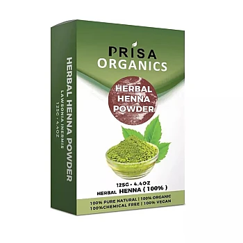 Prisa Organics Herbal Henna Powder Hair (Burgundy Color) (3 x 125g) (1Pack)