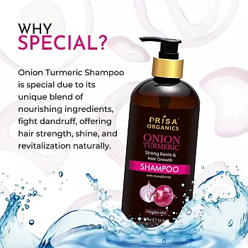 Prisa Organics Onion Turmeric Shampoo (300ml)