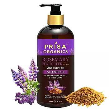 Prisa Organics Rosemary Fenugreek Anti Hair Fall Shampoo (300ml)