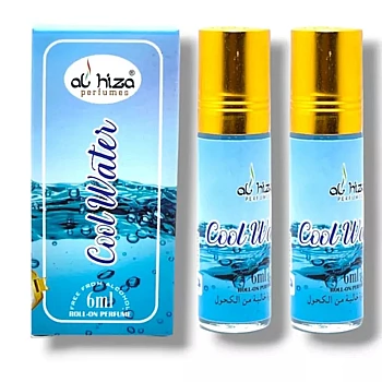 Al Hiza Perfumes Cool Water Roll-On Perfume (6ml, Pack of 2)