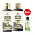 Khadi Care Herbal Amla & Bhringraj Shampoo Free Green Tea Aloevera Hair Conditioner (Shampoo Each 210ml + Free Condition 30ml) (1Pack, Pack of 2)