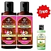 Khadi Care Herbal Onion Argan Hair Cleanser Free Green Tea Aloevera Hair Conditioner (Shampoo Each 210ml + Free Condition 30ml) (1Pack, Pack of 2)