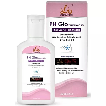 Lio Cosmeds Ph Glo Anti Acne Facewash (60ml)