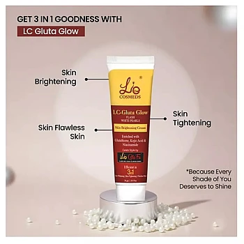 Lio Cosmeds Lc Gluta Glow Flash White Pearls Cream (30g)