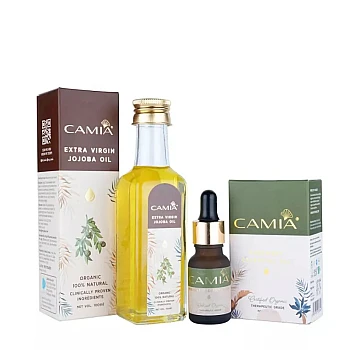 Camia Extra Virgin Jojoba Oil + Rosemary Essential Oil (Jojoba Oil 100ml + Essential Oil 15ml) (1Pack)