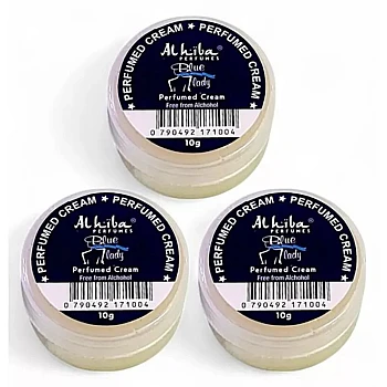 Al Hiba Blue Lady Perfumed Body Cream (10g, Pack of 3)