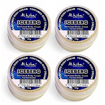 Al Hiba Iceberg Perfumed Body Cream (10g, Pack of 4)