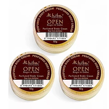 Al Hiba Open Roger & Gallet Perfumed Body Cream (10g, Pack of 3)