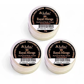 Al Hiba Royal Mirage Perfumed Body Cream (10g, Pack of 3)