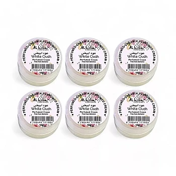 Al Hiba White Oudh Perfumed Body Cream (10g, Pack of 6)
