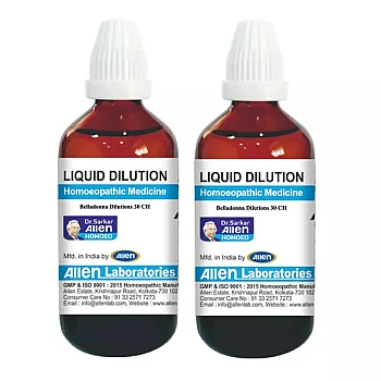 Allen Labs Belladonna 30 CH (30ml, Pack of 2)