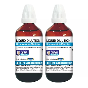 Allen Labs Crataegus Oxyacantha 30 CH (30ml, Pack of 2)