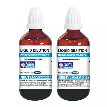 Allen Labs Nux Vomica 30 CH (30ml, Pack of 2)
