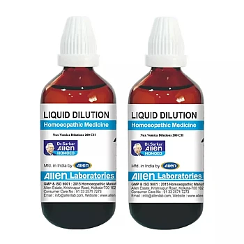 Allen Labs Nux Vomica 200 CH (30ml, Pack of 2)