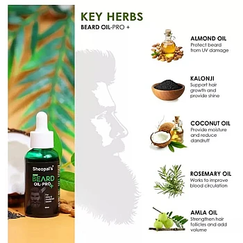 Sheopals Beard Oil Pro+ (50ml, Pack of 2)