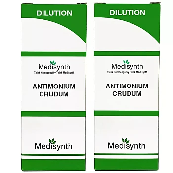 Medisynth Antimonium Crudum 10M CH (30ml, Pack of 2)