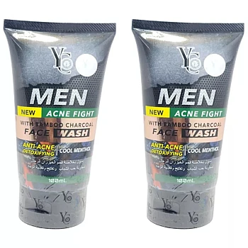 YC Men New Acne Fight With Bamboo Charcoal Face Wash (100ml, Pack of 2)