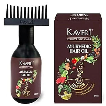 Kaveri Ayurvedic Hair Oil Comb Applicator Bottle (150ml)