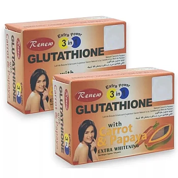 Renew Glutathione with carrot and papaya soap (135g, Pack of 2)