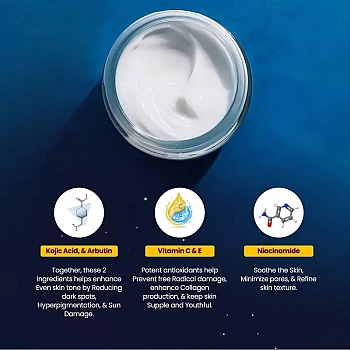 Lio Cosmeds LC-RadGlow Radiant Glow 3 in 1 Advanced Formula Cream (50g, Pack of 2)