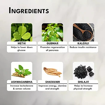 Sheopals Diabdex + Testo Boosters Capsules (30Cap + 60Cap) (1Pack)