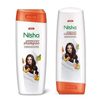 Nisha Almond & Olive Shampoo And Conditioner Combo (Each 180ml) (1Pack)