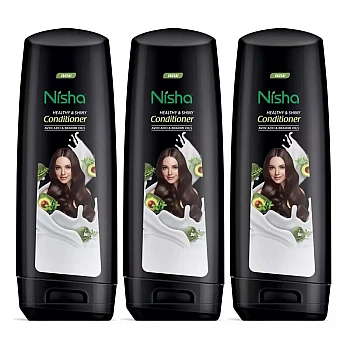 Nisha Avocado & Brahmi Oils Conditioner (Bottle) (80ml, Pack of 3)