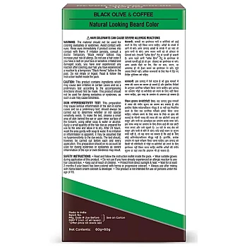 Nisha Beard Cream Color For Men 103 Dark Brown (Developer 60g + Colorant 60ml) (120g)