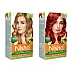 Nisha Creme Hair Color Combo Honey Blonde And Flame Red (Each (Color Cream 60g + Developer 60 + Conditioner 6ml) (1Pack)