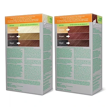 Nisha Creme Hair Color Combo Ultra Blonde And Mahogany (Each (Color Cream 60g + Developer 60 + Conditioner 6ml) (1Pack)