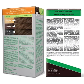 Nisha Creme Hair Colour Dark Brown And Beard Colour Brown Black Combo (Hair Color Developer 60g + Colorant 60ml + Conditioner 6ml) (Beard Color Developer 60g + Colorant 60ml) (1Pack)