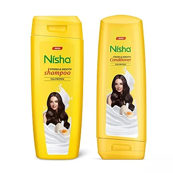 Nisha Egg Protein Shampoo And Conditioner Combo (Each 180ml) (1Pack)