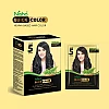 Nisha Henna Based Hair Color Red Brown And Quick Hair Colour 5 Minute Natural Black (Red Brown 1 Carton Contain 6 N Each 15g + Black 1 Carton Contain 6 N Each 10g) (1Pack)
