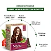 Nisha Henna Based Hair Color Red Brown And Quick Hair Colour 5 Minute Natural Black (Red Brown 1 Carton Contain 6 N Each 15g + Black 1 Carton Contain 6 N Each 10g) (1Pack)