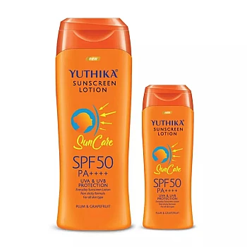 Yuthika Sunscreen Lotion Spf50 Pa++++ Combo (300ml + 100ml) (1Pack)