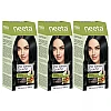 Neeta Pro Fashion Color Kit 1.0 Natural Black (Developer Bottle 50ml + Hair Colorant Tube 50g) (1Pack, Pack of 3)