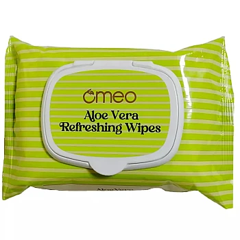 Omeo Aloe Vera Refreshing Wipes (15cmX20cm) (25pcs, Pack of 2)