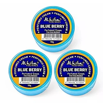 Al Hiba Blue Berry Perfumed Body Cream (10g, Pack of 3)