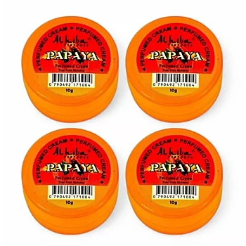 Al Hiba Papaya Perfumed Body Cream (10g, Pack of 4)
