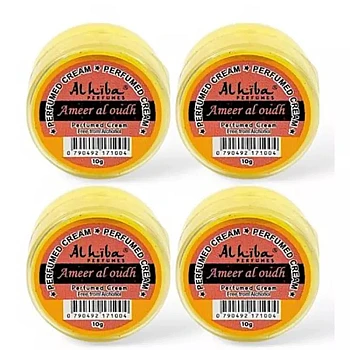 Al Hiba Ameer Al Oudh Perfumed Body Cream (10g, Pack of 4)